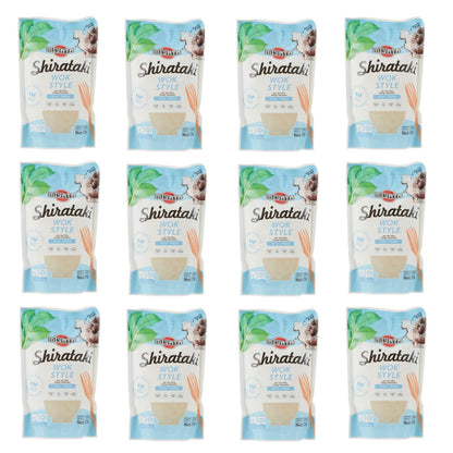 Miyata Shirataki Wok-Style Nudeln Vorratspackung mit 12 Einzelpackungen à 270g.