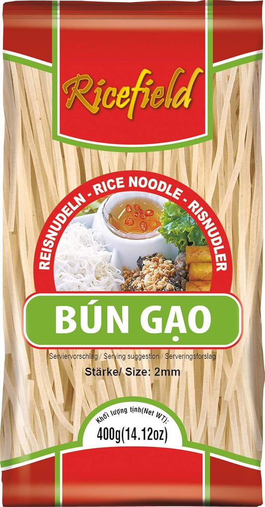 RICEFIELD Reisnudeln 400g | Stärke 2.0 mm | Reis Vermicelli