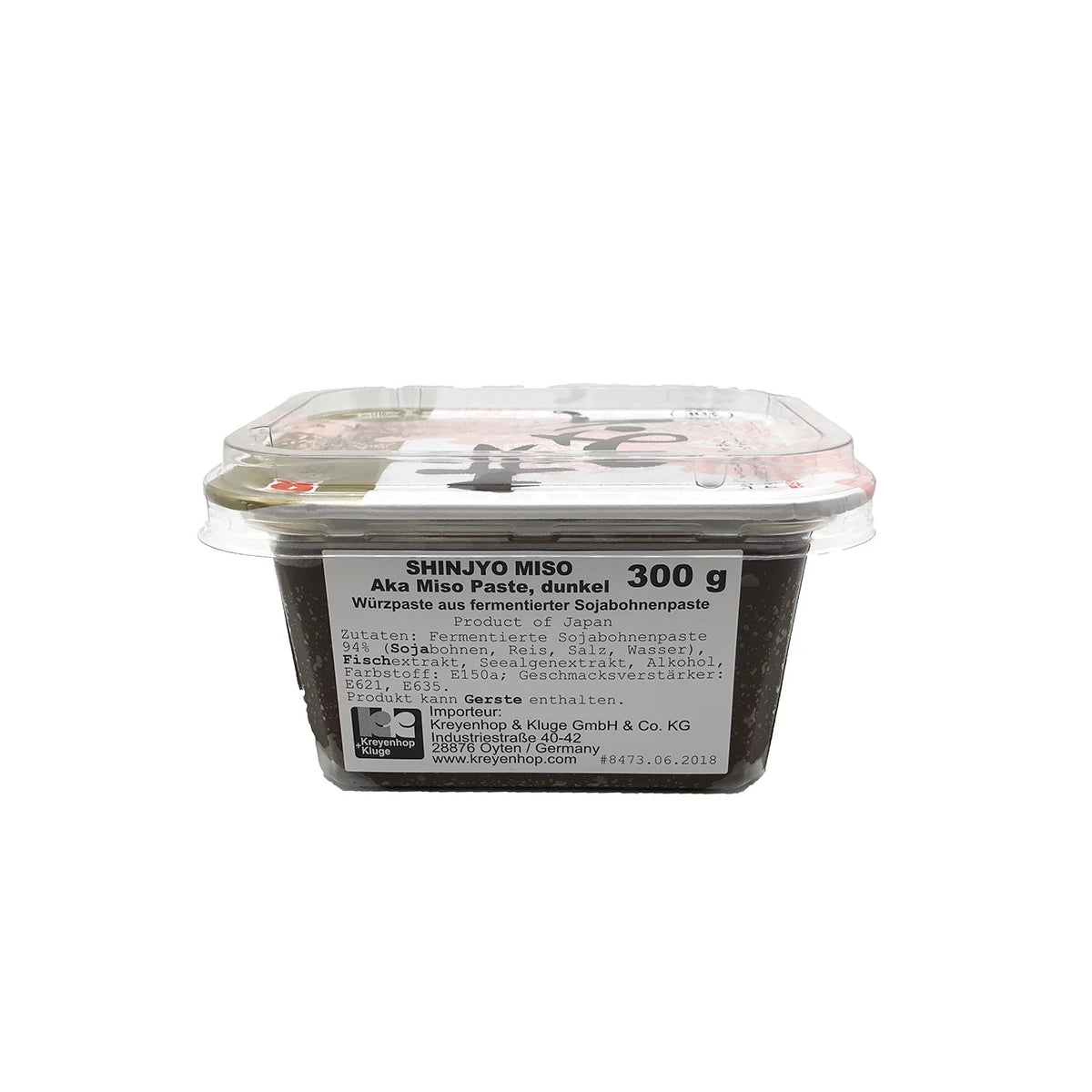 Verpackung der Shinjyo Aka Miso Paste Dunkel (300g) für japanische Gerichte.